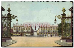 Old Postcard Nancy Stanislas Square and Statue of right the painting museum