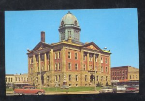 SULLIVAN ILLINOIS MOULTRIE COUNTY COURT HOUSE OLD CARS POSTCARD CORVAIR MONZA