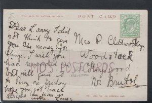 Family History Postcard - Clatworthy? - Woodsback?, Kingswood, Nr Bristol RF4480