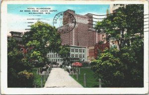 USA Hotel Schroeder Milwaukee Wisconsin Vintage Postcard 03.73