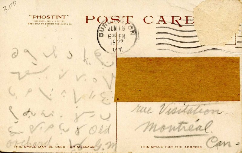 VT - Burlington. The Van Ness House    (creases)