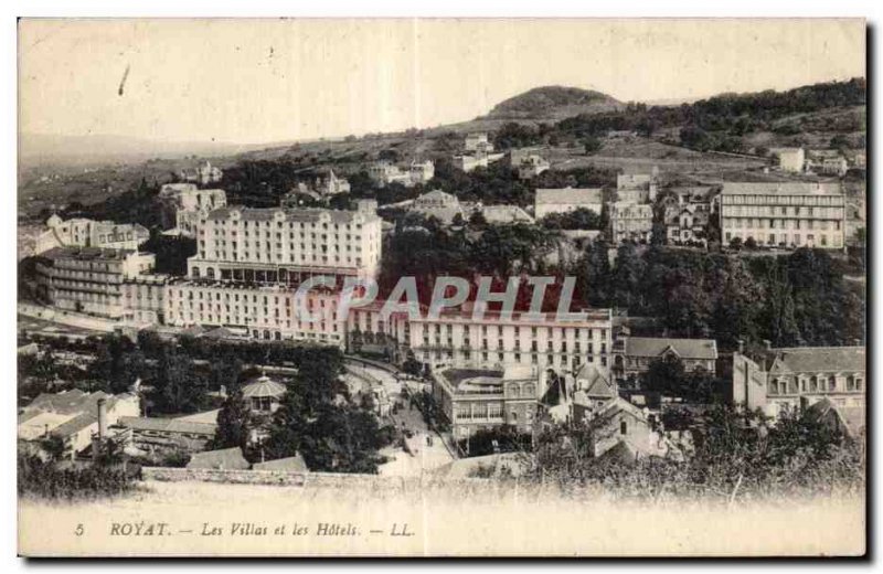 Royat les Bains - The Villas and Hotels - Old Postcard