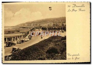 Old Postcard Deauville La Plage Fleurie General view to the harbor