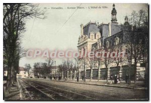 Postcard Old Versailles Avenue Thiers Hotel De Ville