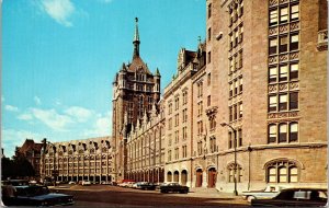 Delaware Hudson Building Albany NY New York Old Cars Postcard VTG UNP Dexter 