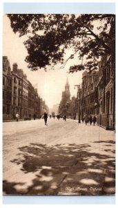 High Street Oxford United Kingdom Black And White Postcard