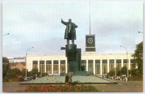 Vintage Leningrad Lenin Monument Finland Station Soviet Postcard 1926