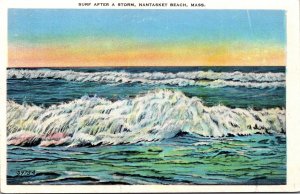 Massachusetts Nantasket Beach Surf After A Storm
