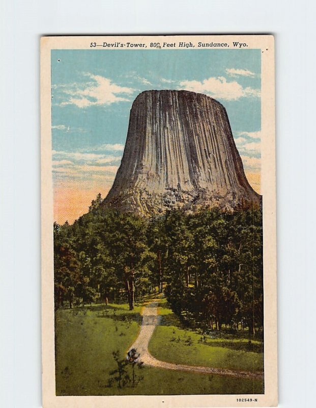 Postcard Devil's Tower, Sundance, Wyoming