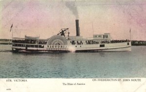 canada, Paddle Steamer Victoria on the St. John River (1910s) Postcard