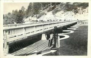 Big Bear Lake California Dam 1940s RPPC Photo Postcard San Diego 4231