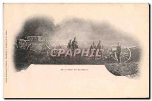 Old Postcard Army Artillery battery
