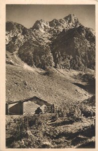 Mountaineering Austrian Alps Sarottla cottage refuge hut 1925