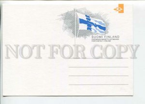 450895 Finland POSTAL stationery flag on stamp