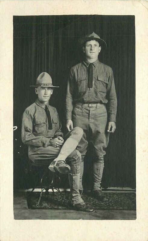 Oklahoma Fort Sill Military Soldiers C-1915 RPPC Photo Postcard 21-12786