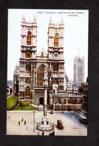 UK West Towers Westminster Abbey London England Great Britain Valentine Postcard