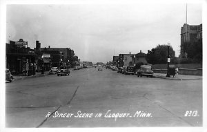 Street Scene Real Photo Cloquet,  MN