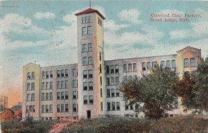 G49/ Grand Ledge Michigan Postcard 1910 Crawford Chair Factory