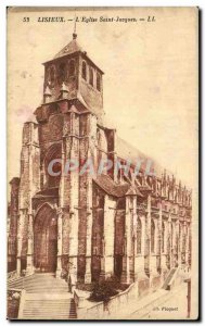 Old Postcard Lisieux L & # 39Eglise Saint Jacques