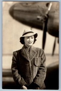 1946 General Secretary Haneda Airport MacArthur WWII RPPC Photo Vintage Postcard