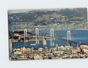 Postcard San Francisco Oakland Bay Bridge San Francisco California USA