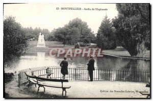 Postcard Old Garden Montpellier Esplanade