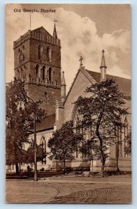 Dundee Scotland Postcard Old Steepie Church View c1910 Unposted Antique