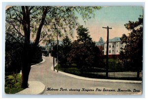 1914 Melrose Park Showing Kingston Pike Entrance Knoxville Tennessee TN Postcard