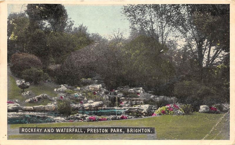 B90744 rockery and waterfall preston park brighton    uk