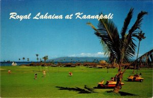 Maui, HI Hawaii ROYAL LAHAINA GOLF COURSE Vintage Carts~Golfers~Golfing Postcard