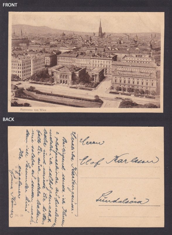 Postcard, Austria Vienna, Panorama von Wien