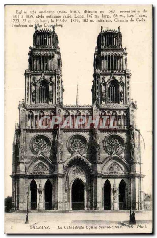 Orleans Postcard Old Cathedral Church of Holy Cross