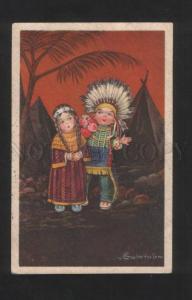 3072921 INDIAN Kids by COLOMBO vintage ART DECO Italy