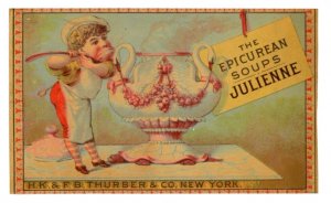 1870s-80s Thurber Can Label The Epicurean Soups Julienne #6M