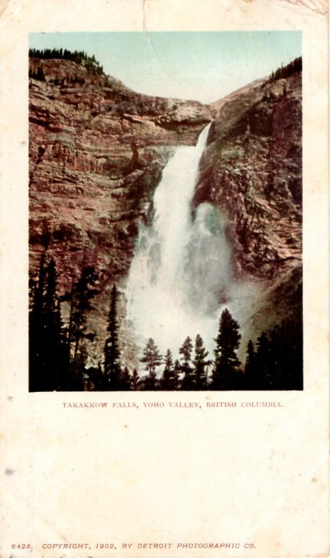 Canada 1903 Takakkaw Falls Yoho Valley British Columbia BC Detroit Photographic