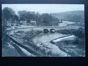 Staffordshire near Ashbourne MAYFIELD VILLAGE Bridge & Weirs - Old Postcard