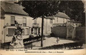 CPA ERMENONVILLE Place J.-J. Rousseau (377119)