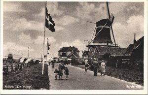 Netherlands Molen De Hoop Harderwijk Vintage Postcard 04.14