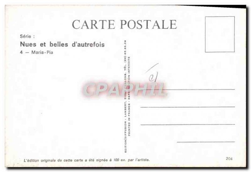 Postcard Modern Naked Woman Naked erotic and beautiful d & # 39autrefois Mari...