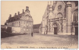 BERGUES, Nord, France, 1900-1910's; L'Eglise Saint-Martin Et Le Musee