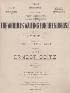 The World Is Waiting For The Sunrise Ernest Seitz 1950s Sheet Music