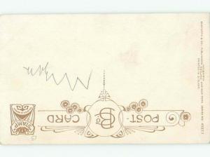 Bamforth WOMAN PLAYING ANTIQUE PIANO AC6679