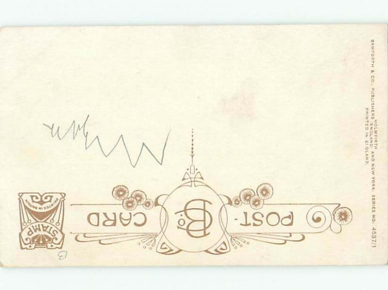 Bamforth WOMAN PLAYING ANTIQUE PIANO AC6679