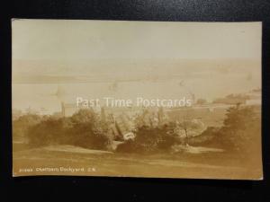 Kent CHATHAM DOCKYARD shows Thames Barges c1909 RP Postcard by Photochrom Co Ltd