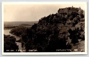 Camdenton MO Snyder Dream*~Ha Ha Tonka Castle Perched Over Trout Glen Pool~RPPC