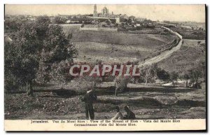 Postcard Old Jerusalem View From Mount Zion