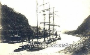 Real Photo Large Sailing, Gulebra Cut Panama Canal Panama Unused 