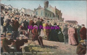 Isle of Man Postcard - Open Air Sunday Service on Douglas Head  RS37916