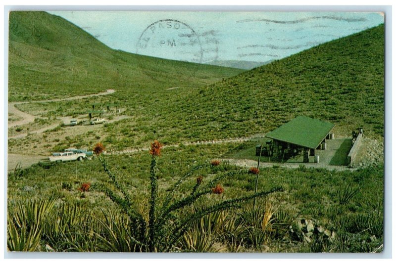 1968 Tom Mays Park Flowers And Cars El Paso Texas TE Posted Vintage Postcard