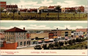 Postcard View Past and Present of Lethbridge, Alberta, Canada